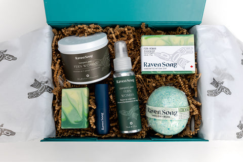 Corporate Gift Boxes Made by Indigenous Business Ravensong Soap and Candle
