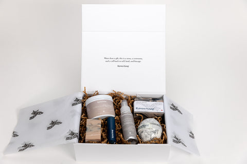 Cowichan Sweater Luxury Artisan Gift Box | Mint + Pine + Moss