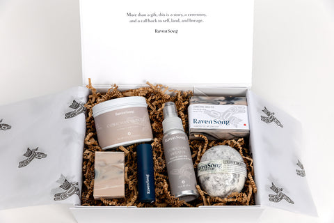 Cowichan Sweater Luxury Artisan Gift Box | Mint + Pine + Moss