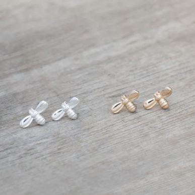 Queen Bee Studs | Gold & Silver