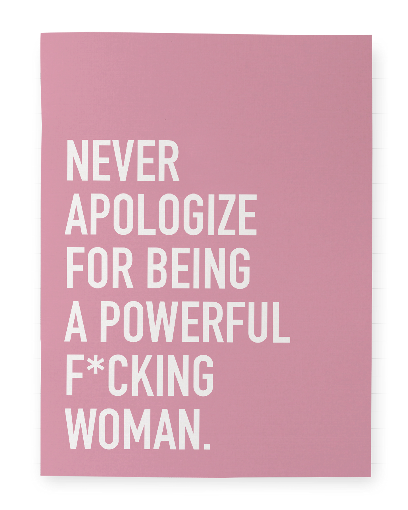 POWERFUL WOMAN NOTEBOOK in PINK