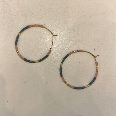 Beaded Hoop Earrings | Dawn