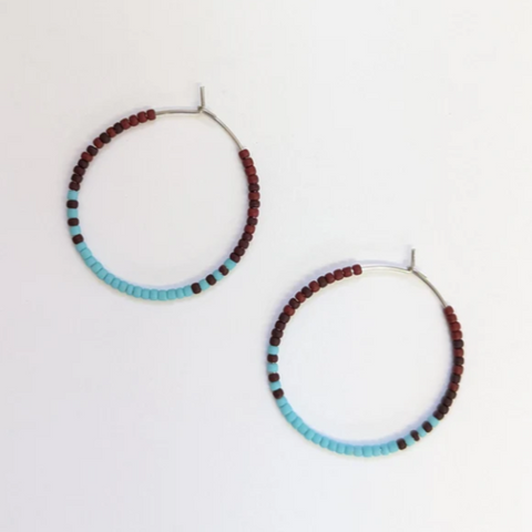 Beaded Hoop Earrings | Messa