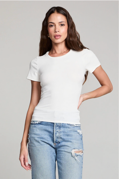 Crew Neck Short Sleeve Slim Tee | Salt