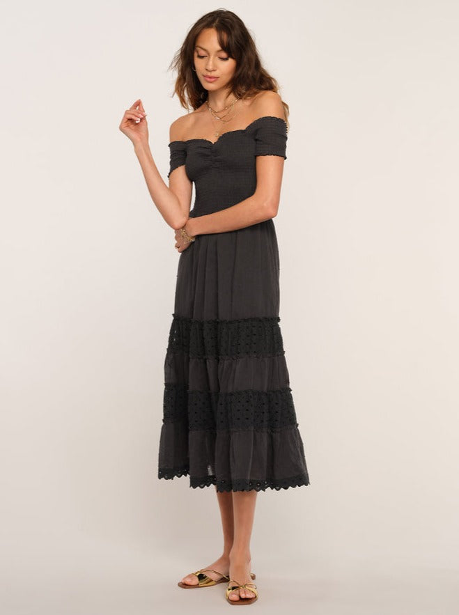 Magnolia'' black long dress for Women