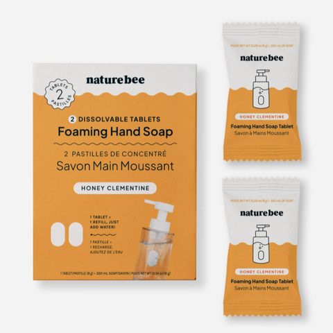 2 Concentrated Foaming Hand Soap Tablets (Box) | Honey Clementine
