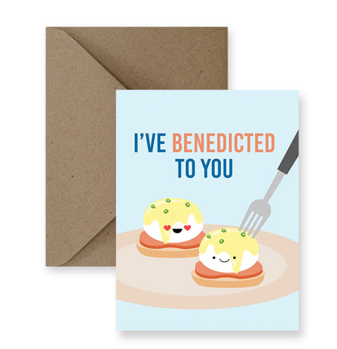 Funny Cute Pun Eggs Benedict Love Card