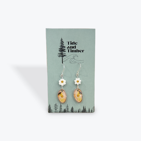 Wild Sketches Dangle Earrings | Pink Ombré Floral