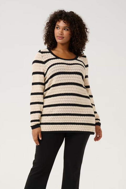 plus size, kaffee, pullover, sweater, womans