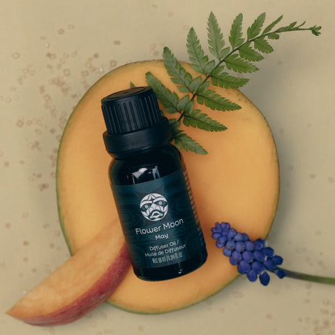 May Flower Moon Diffuser Oil | Mango + Peach Nectar + Sugared Musk