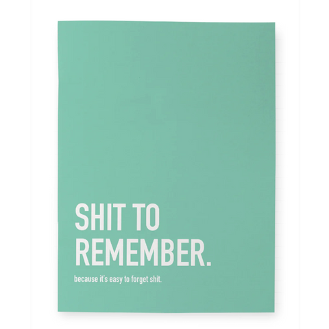 Notebook | Shit to Remeber
