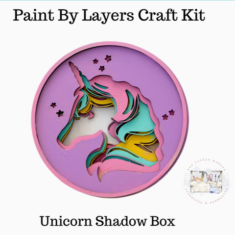 Paint By lAyers, Kids, Unicorn