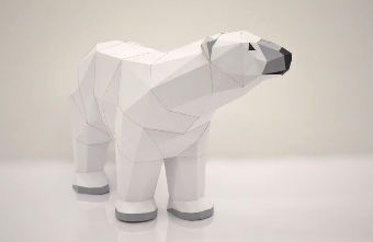 Low Poly Paper Kits - Polar Bear Standing