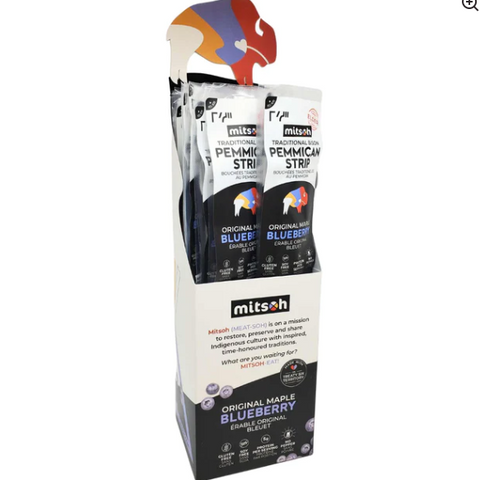 Mitsoh - Pemmican Strips - Maple Blueberry (No Pepper)