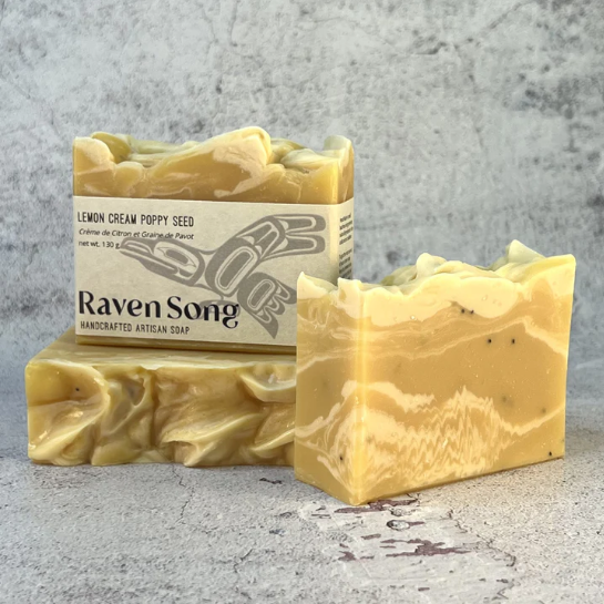 RAVENSONG - LEMON CREAM POPPY SEED SOAP