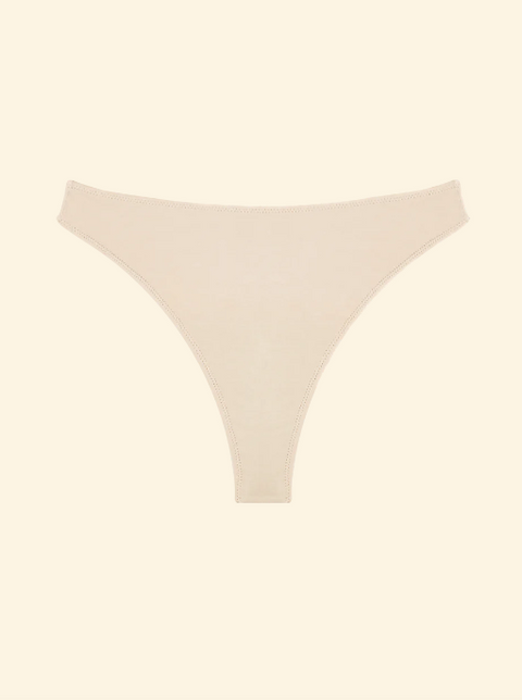High Rise Thong | Beige - 20% Off at Checkout