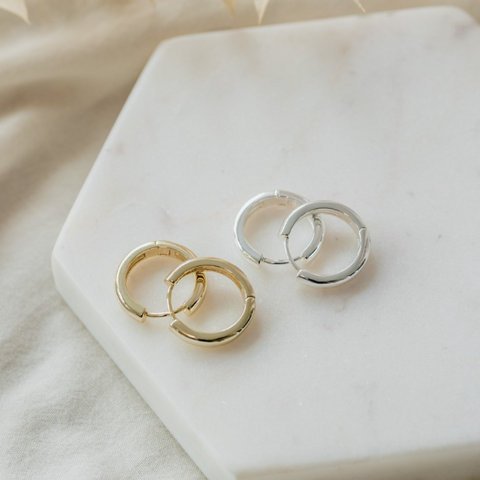 Mini Circular Hoops | Gold Or Silver
