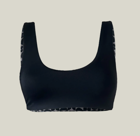 Calypso Bikini Top | Black/Domino