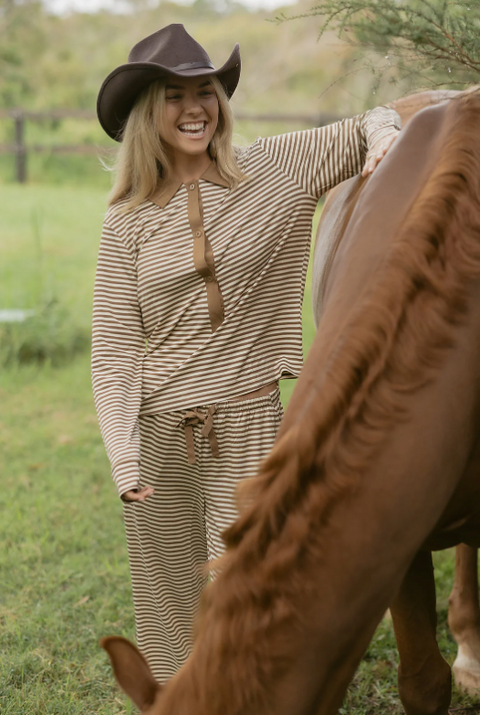 Ladies Polo Set | Coco Stripe