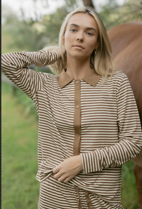 Ladies Polo Set | Coco Stripe