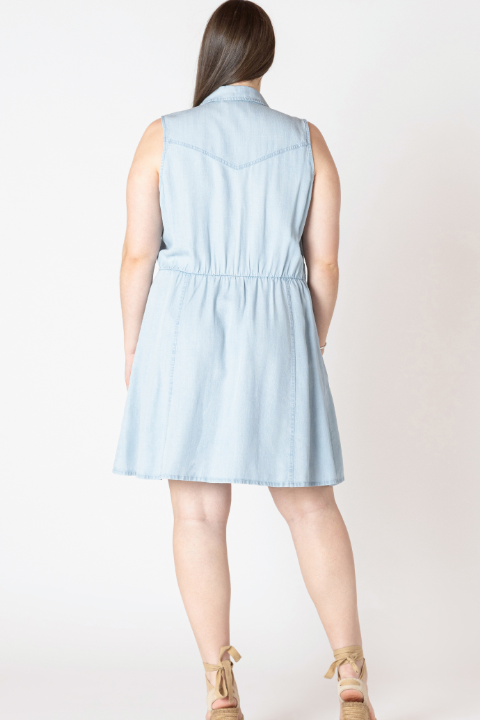 SL Tencel Utility Dress | Light Blue Wash