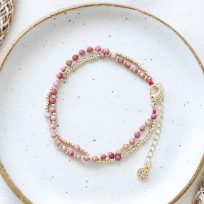 Brilliant Alway Bracelet | Pink Rhodonitew