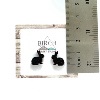 Grey Bunny Earrings