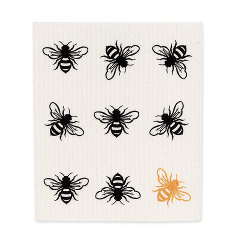 Bee In Crest | Swedish Dishcloth 2 Pack