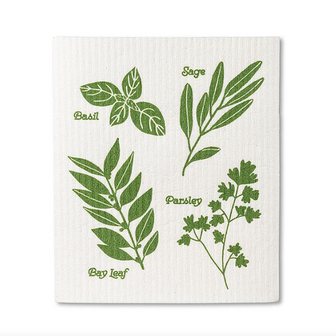 Assorted Herbs | Swedish Dishcloth 2 Pack