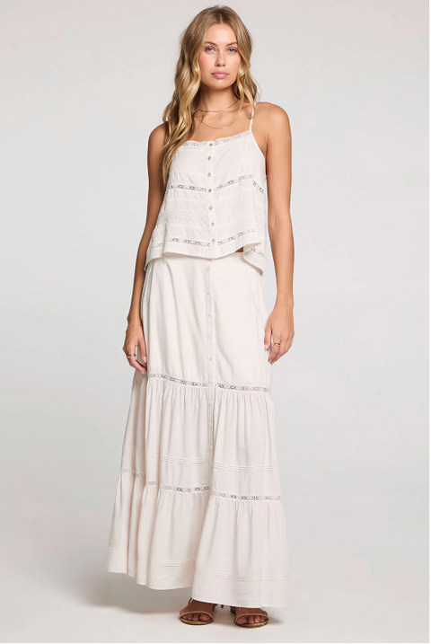 Jaycee Midi Skirt - Salt