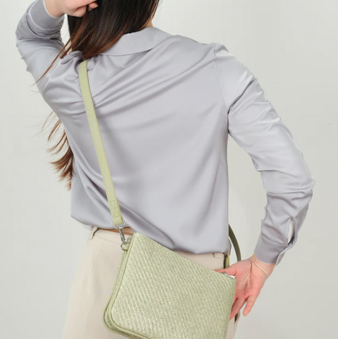 The 'SANDRINE' Shoulder / Crossbody #7261 | Light Green