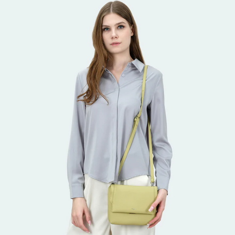 Press 'WYNN' Crossbody #7032 | Pear Green
