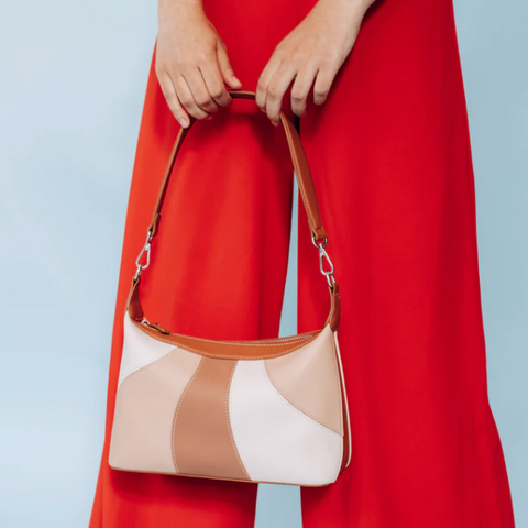 The 'JIA' Shoulder Bag Crossbody #7363 | Taupe Mix