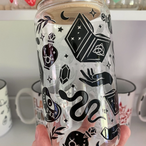 Spell Craft 16 oz Glass Cup
