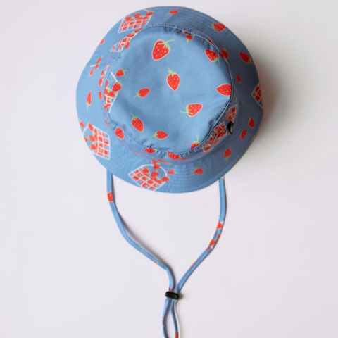 Strawberry Fields Bucket Hat | Salty Blue