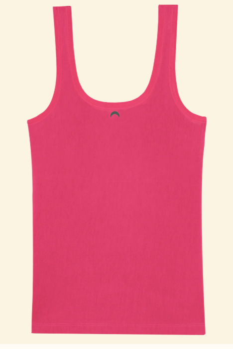 Pink tank top on a beige background