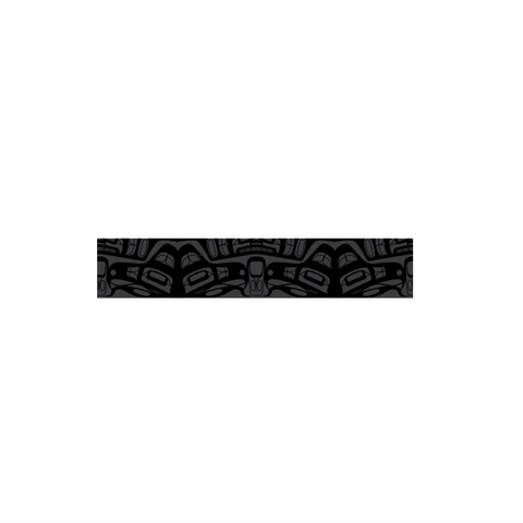 Black patterned bar on a white background
