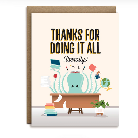 Thanks For Doing It All, Teacher | Card