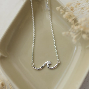 Tiny Wave Necklace | Gold & Silver