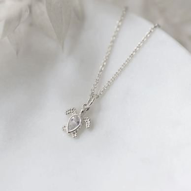 Turtle Treasure Necklace | Silver