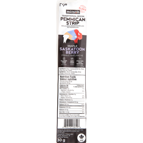 Mitsoh - Pemmican Strips - Maple Saskatoon Berry