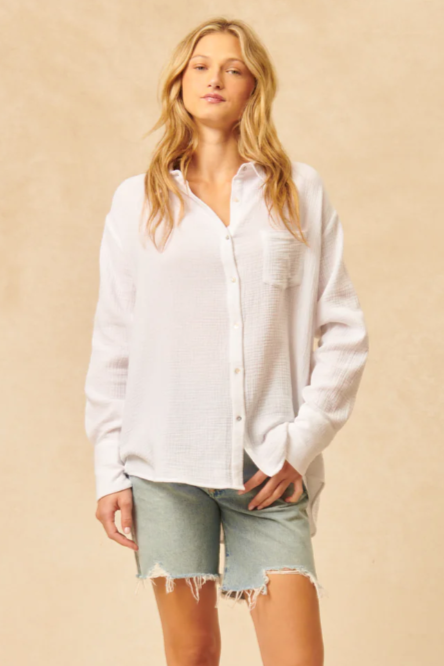 Wyatt Button Up | Chalk