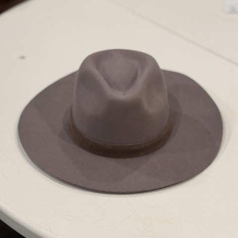 River Wide Brim Fedora | Light Grey