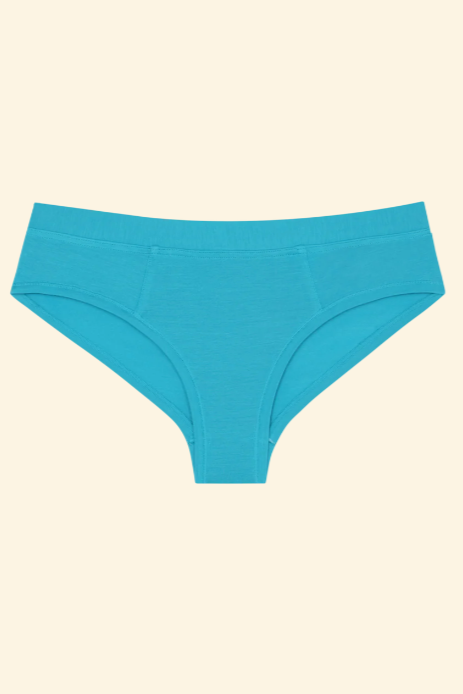 Blue underwear on a beige background