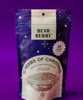 Bush Berry 12 Herbs of Christmas tea package on a purple background