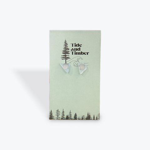 Tumbled Stud Earrings | Light Blue