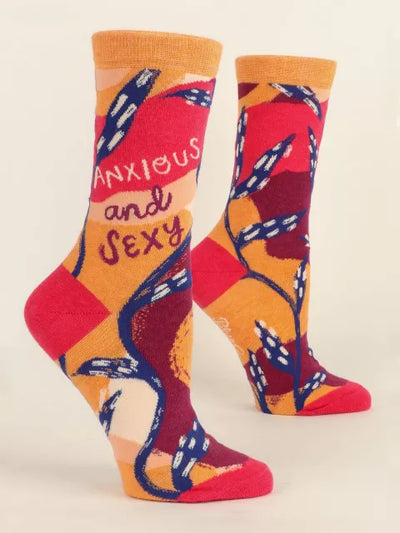 BLUE Q -  ANXIOUS AND SEXY CREW SOCKS