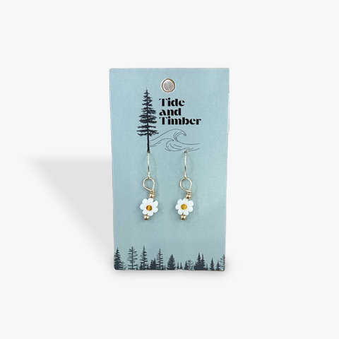 Beaded Bloom Earrings | Gold or Silver
