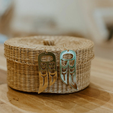 Metal Lovebirds Earring