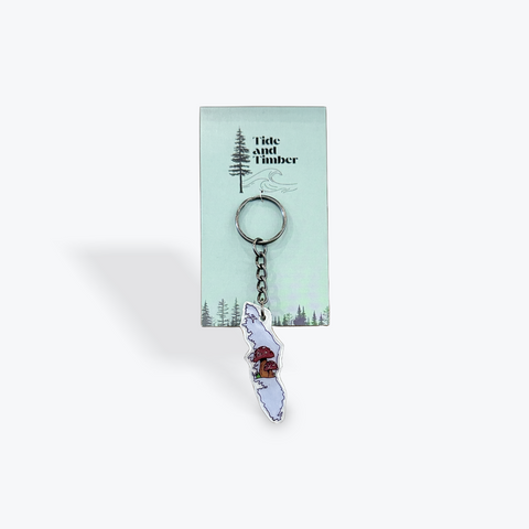Vancouver Island Keychain | Classic Mushrooms